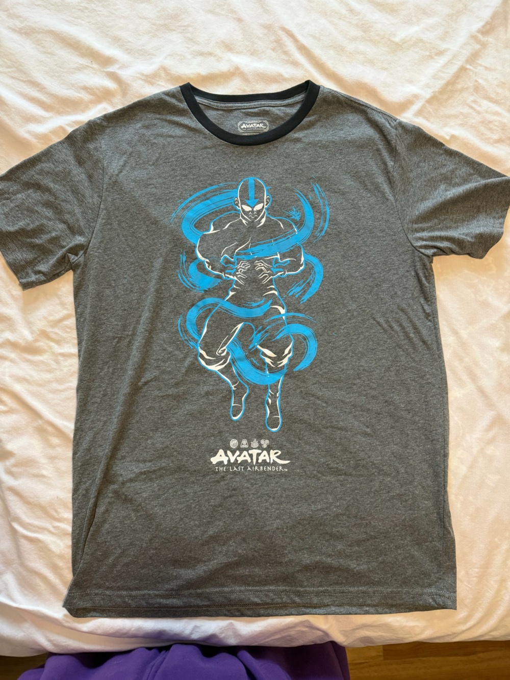 Avatar The Last Airbender Grey Graphic Tee with Blue Design NWT
